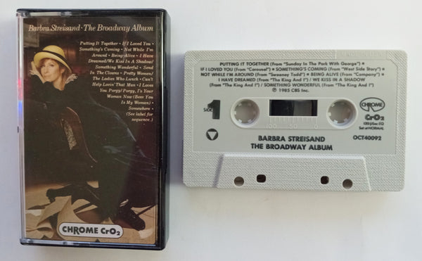 BARBRA STREISAND - "The Broadway Album" - <b style="color: red;">Audiophile</b> Chrome Cassette Tape (1985) - Mint
