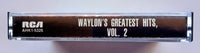WAYLON JENNINGS - "Greatest Hits, Vol. 2" - Cassette Tape (1984) - Mint