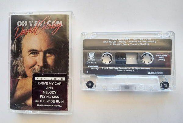 DAVID CROSBY (CSN&Y) - "Oh Yes I Can" - <b style="color: red;">Audiophile</b> Chrome Cassette Tape (1989) [Call-Out Sticker] - New, C/O