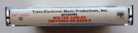 WALTER CARLOS (Not "Wendy"!) - "Switched-On Bach II" - Cassette Tape (1973) [Very Rare!] - Mint