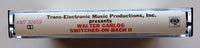 WALTER CARLOS  - "Switched-On Bach II" - Cassette Tape (1973) [Rare!] - Mint