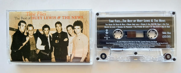 HUEY LEWIS & THE NEWS - "Times Flies...The Best Of" -  [Double-Play Cassette Tape] (1996) [Bonus Tracks] - Mint